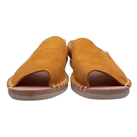 REEF WOMEN'S ESCAPE SLINGBACK PEEP TOE SHOES IN MUSTARD YELLOW - 6 - Picture 2 of 12